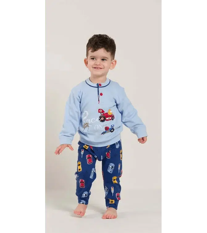 Pigiama invernale Neonato interlock serafino con due bottoni Gary V10010 - Caos Intimo Donna - Uomo - Bambini - Casa - Gary