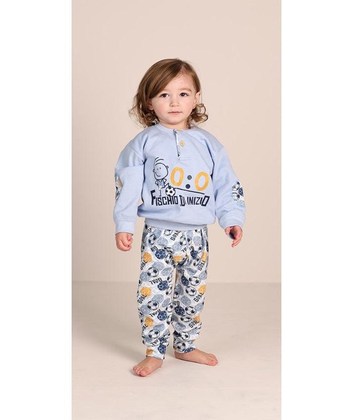 Pigiama invernale Neonato serafino con due bottoni felpa Gary 1042 - Caos Intimo Donna - Uomo - Bambini - Casa - Gary