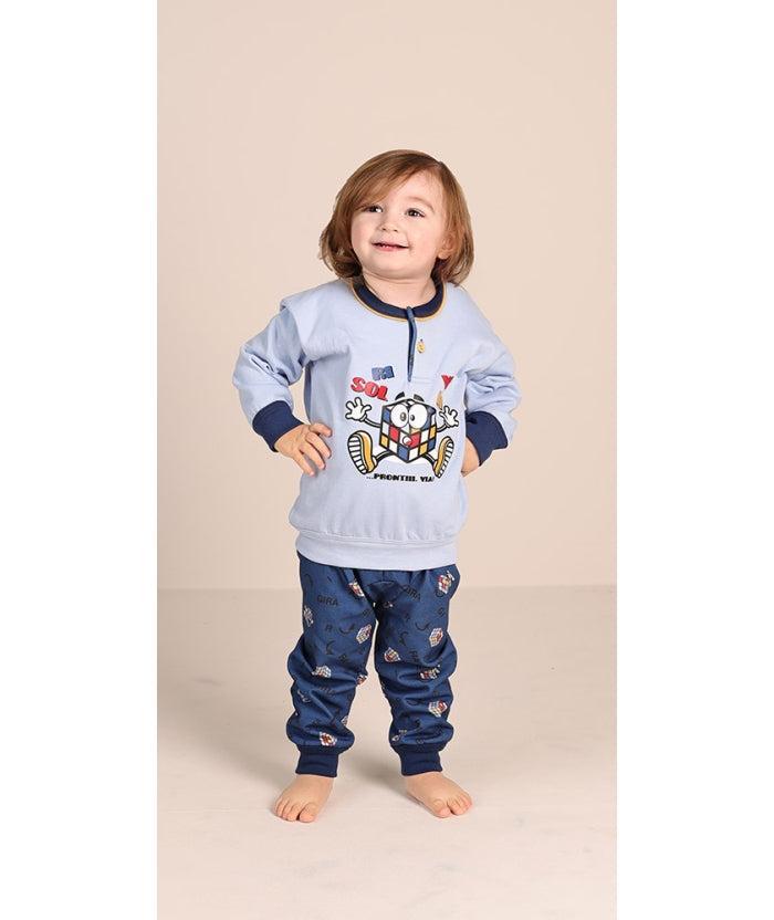 Pigiama invernale Neonato serafino con due bottoni felpa Gary 1043 - Caos Intimo Donna - Uomo - Bambini - Casa - Gary