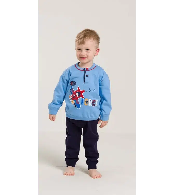 Pigiama invernale Neonato serafino con due bottoni felpa Gary V10031 - Caos Intimo Donna - Uomo - Bambini - Casa - Gary