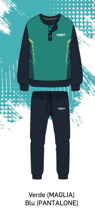 Pigiama lungo uomo Legea 100% cotone PG49606 - Caos Intimo Donna - Uomo - Bambini - Casa - Legea