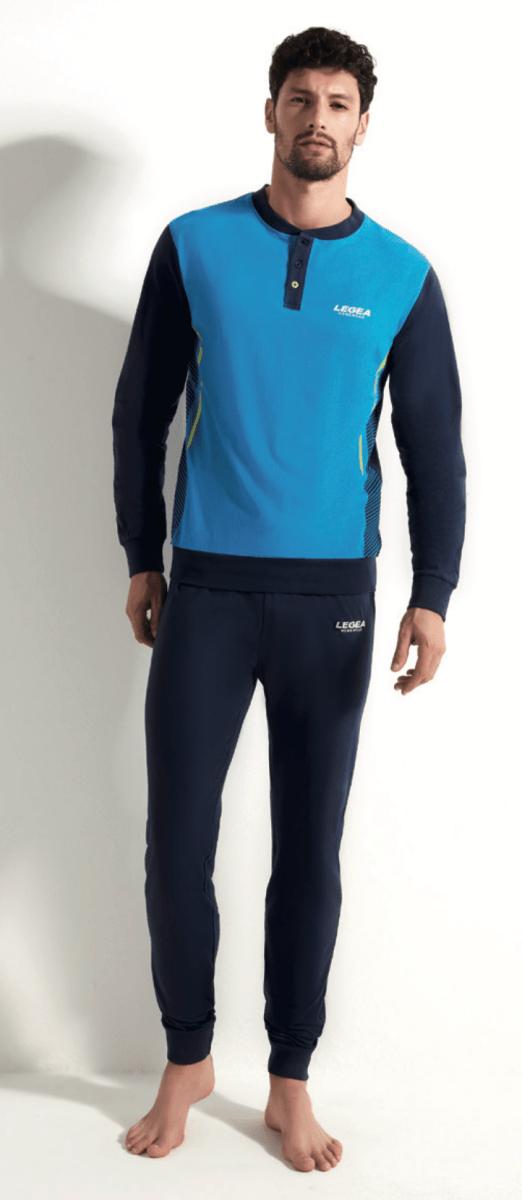 Pigiama lungo uomo Legea 100% cotone PG49606 - Caos Intimo Donna - Uomo - Bambini - Casa - Legea