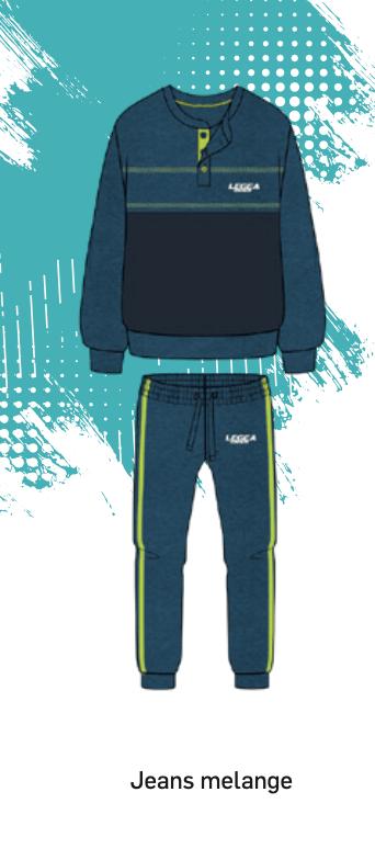 Pigiama lungo uomo Legea 100% cotone PG49636 - Caos Intimo Donna - Uomo - Bambini - Casa - Legea