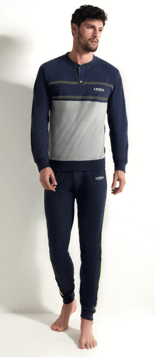 Pigiama lungo uomo Legea 100% cotone PG49636 - Caos Intimo Donna - Uomo - Bambini - Casa - Legea