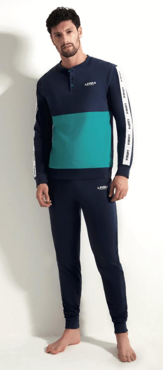 Pigiama lungo uomo Legea 100% cotone PG49660 - Caos Intimo Donna - Uomo - Bambini - Casa - Legea