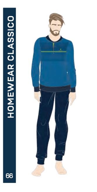 Pigiama lungo uomo Nottingham 100% cotone PG50164 - Caos Intimo Donna - Uomo - Bambini - Casa - Nottingham