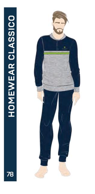 Pigiama lungo uomo Nottingham 100% cotone PG50206 - Caos Intimo Donna - Uomo - Bambini - Casa - Nottingham