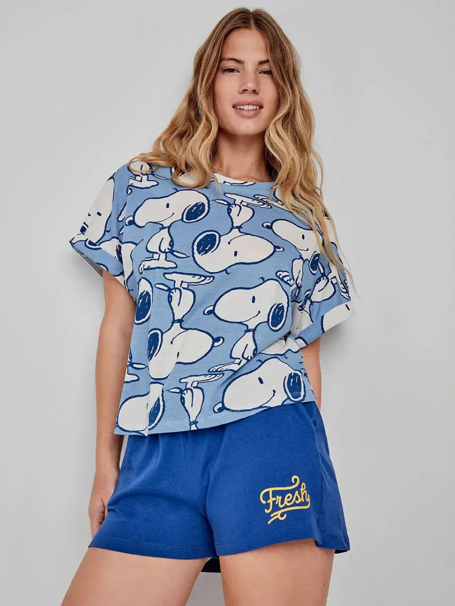 Pigiama mezza manica donna cotone Peanuts Snoopy Gisela 2/20282 - Caos Intimo Donna - Uomo - Bambini - Casa - Gisela