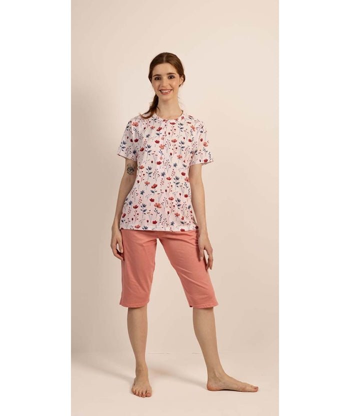 Pigiama mezza manica pinocchietto donna Jersey Gary 5257 - Caos Intimo Donna - Uomo - Bambini - Casa - Gary