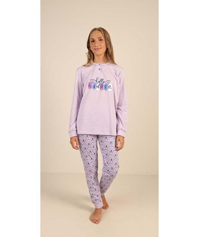 Pigiama serafino ragazza jersey puro cotone Gary Z40001 - Caos Intimo Donna - Uomo - Bambini - Casa - Gary