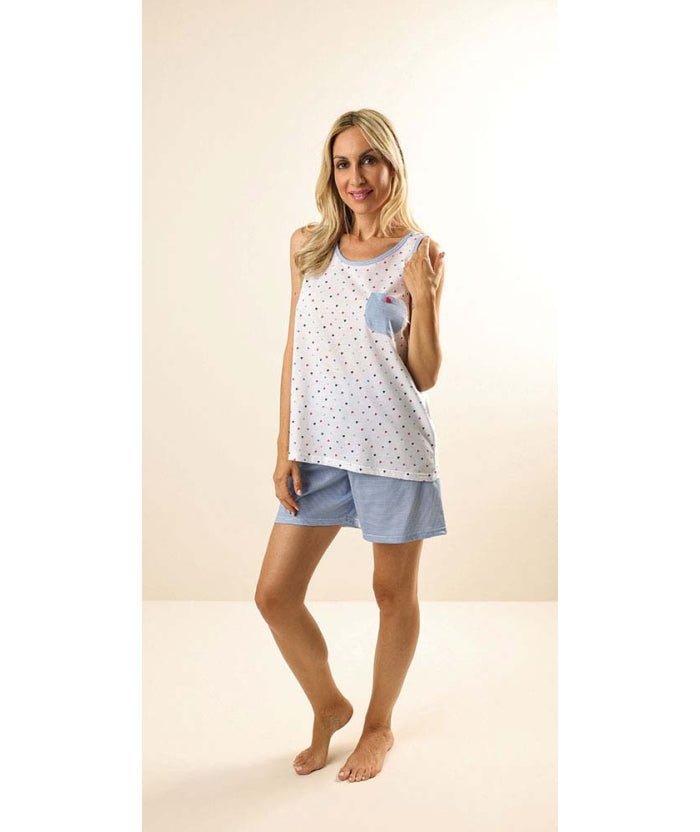 Pigiama spalla larga pantaloncino donna Jersey Gary Z55012 - Caos Intimo Donna - Uomo - Bambini - Casa - Gary