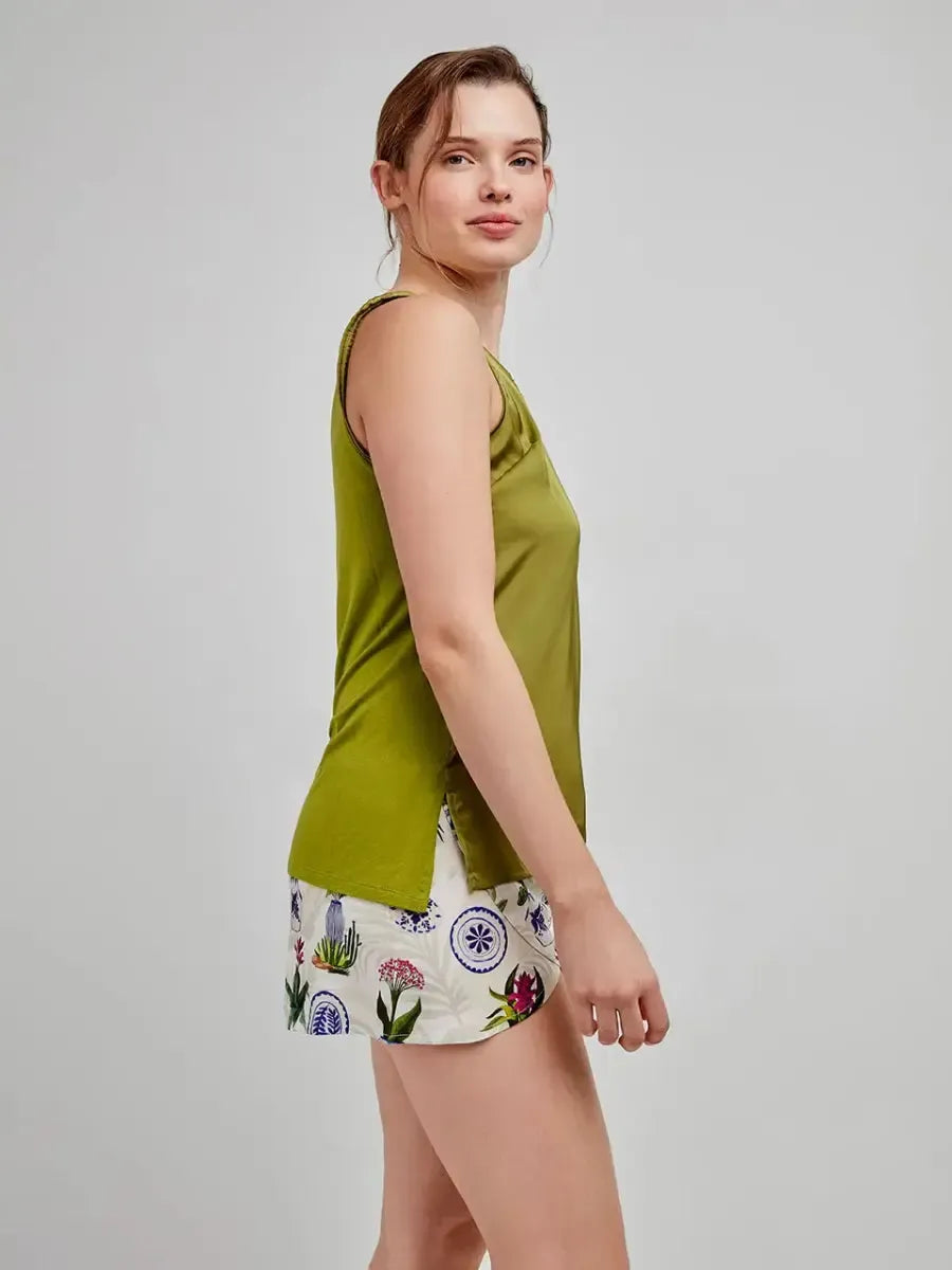 Pigiama spalla larga pantalone corto donna raso Gisela 20261 - Caos Intimo Donna - Uomo - Bambini - Casa - Gisela