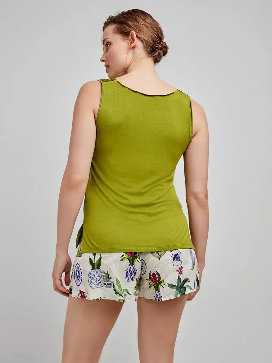 Pigiama spalla larga pantalone corto donna raso Gisela 20261 - Caos Intimo Donna - Uomo - Bambini - Casa - Gisela