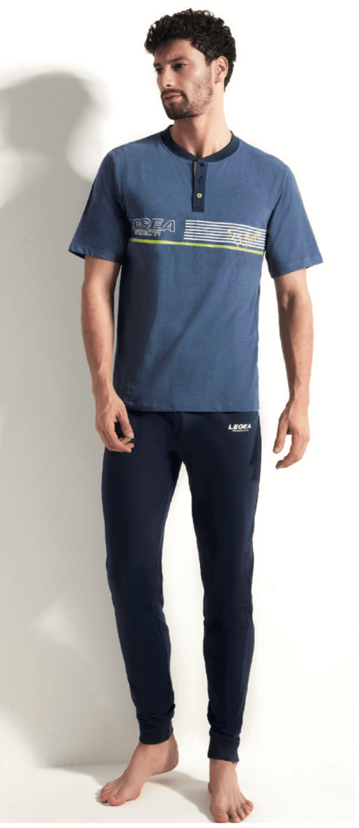 Pigiama tre pezzi uomo Legea 100% cotone PG49602 - Caos Intimo Donna - Uomo - Bambini - Casa - Legea