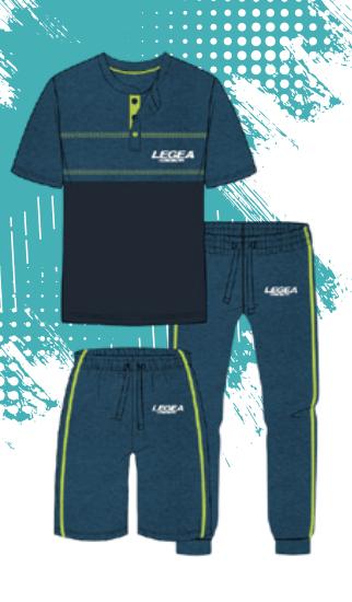 Pigiama tre pezzi uomo Legea 100% cotone PG49638 - Caos Intimo Donna - Uomo - Bambini - Casa - Legea