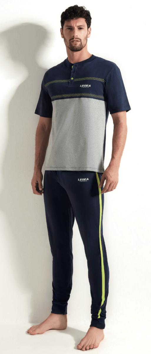 Pigiama tre pezzi uomo Legea 100% cotone PG49638 - Caos Intimo Donna - Uomo - Bambini - Casa - Legea