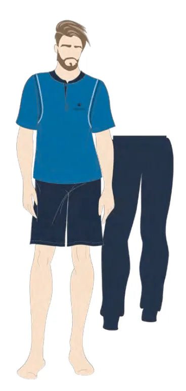 Pigiama tre pezzi uomo Nottingham 100% cotone NPA752 - Caos Intimo Donna - Uomo - Bambini - Casa - Nottingham