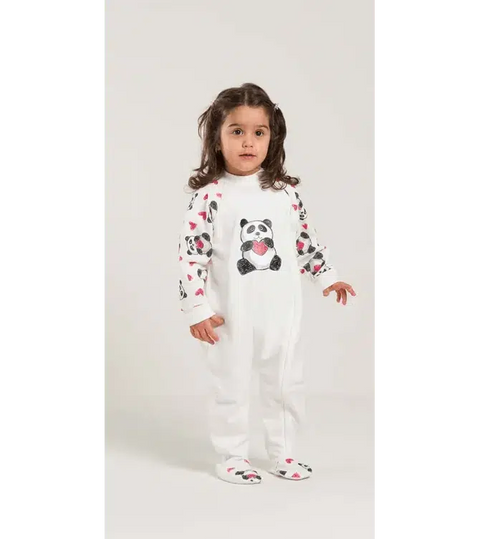 Pigiama tutone invernale neonata bambina Gary felpa V10026 - Caos Intimo Donna - Uomo - Bambini - Casa - Gary