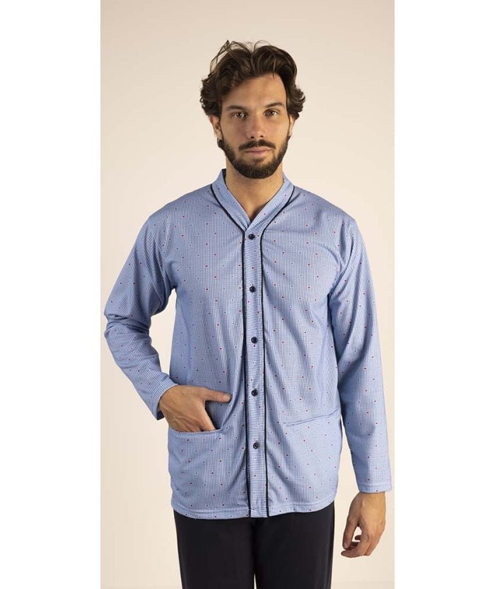 Pigiama uomo aperto Gary calibrato jersey puro cotone 6241CONF - Caos Intimo Donna - Uomo - Bambini - Casa - Gary