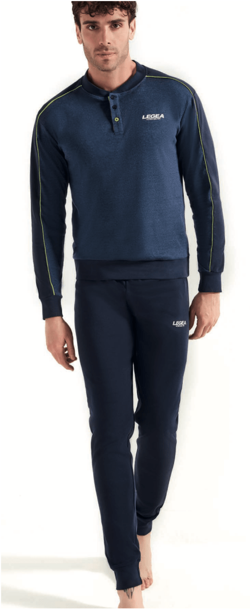 Pigiama uomo calibrato Legea caldo cotone interlock LPA016 - Caos Intimo Donna - Uomo - Bambini - Casa - Legea
