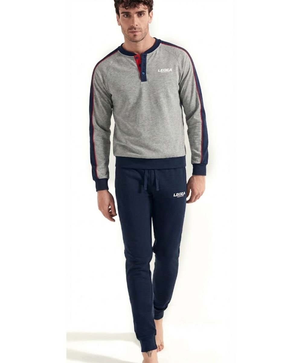 Pigiama uomo calibrato Legea caldo cotone interlock LPA016 - Caos Intimo Donna - Uomo - Bambini - Casa - Legea