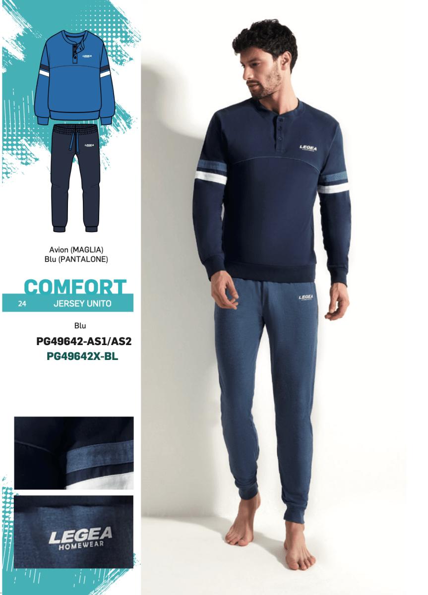 Pigiama uomo calibrato Legea puro cotone PG49642X - Caos Intimo Donna - Uomo - Bambini - Casa - Legea
