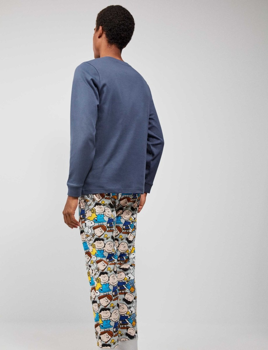 Pigiama uomo Gisela girocollo in caldo cotone Snoopy Peanuts 20218 - Caos Intimo Donna - Uomo - Bambini - Casa - Gisela