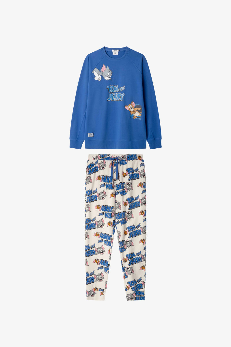 Pigiama uomo Gisela girocollo in caldo cotone Tom e Jerry 20351 - Caos Intimo Donna - Uomo - Bambini - Casa - Gisela