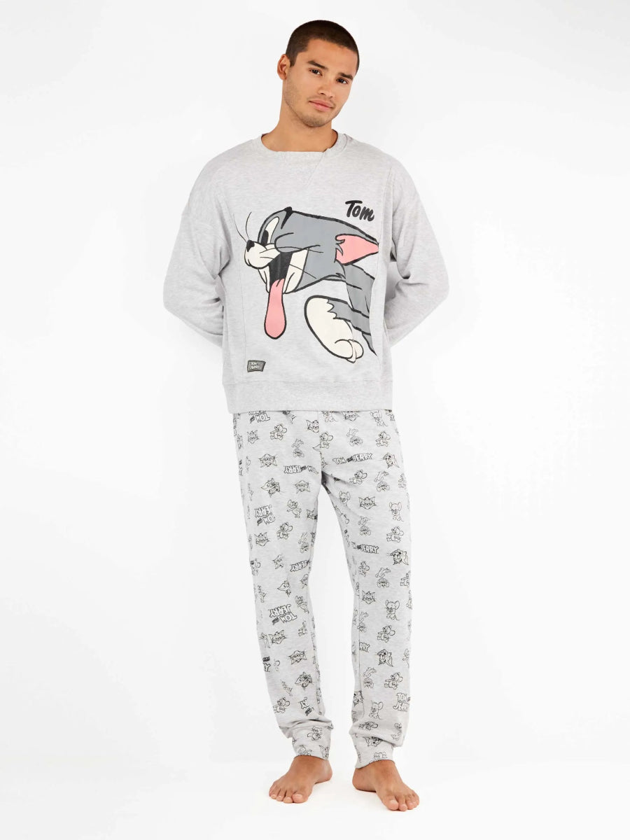 Pigiama uomo Gisela girocollo in caldo cotone Tom & Jerry 20350 - Caos Intimo Donna - Uomo - Bambini - Casa - Gisela