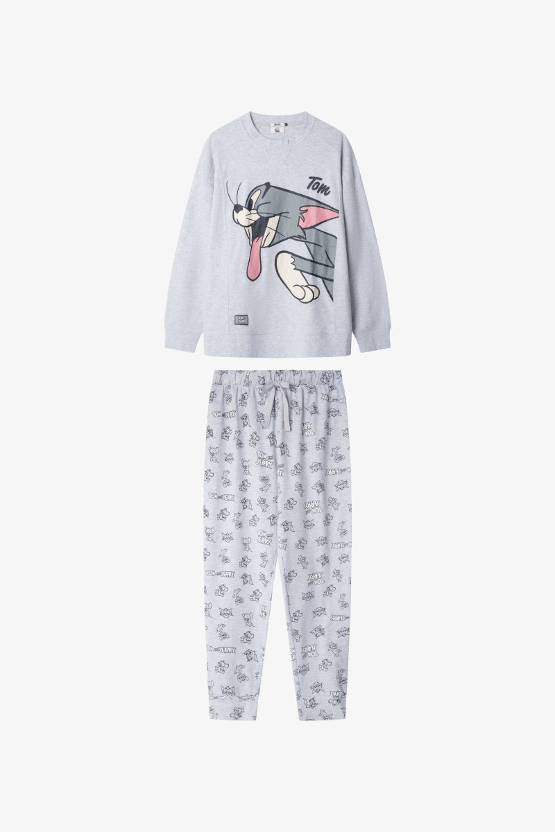 Pigiama uomo Gisela girocollo in caldo cotone Tom & Jerry 20350 - Caos Intimo Donna - Uomo - Bambini - Casa - Gisela