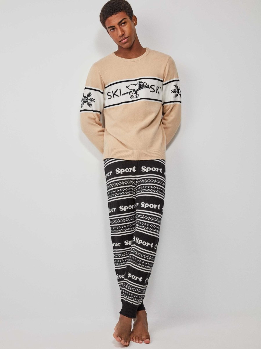 Pigiama uomo Gisela girocollo in viscosa Snoopy Peanuts 20231 - Caos Intimo Donna - Uomo - Bambini - Casa - Gisela