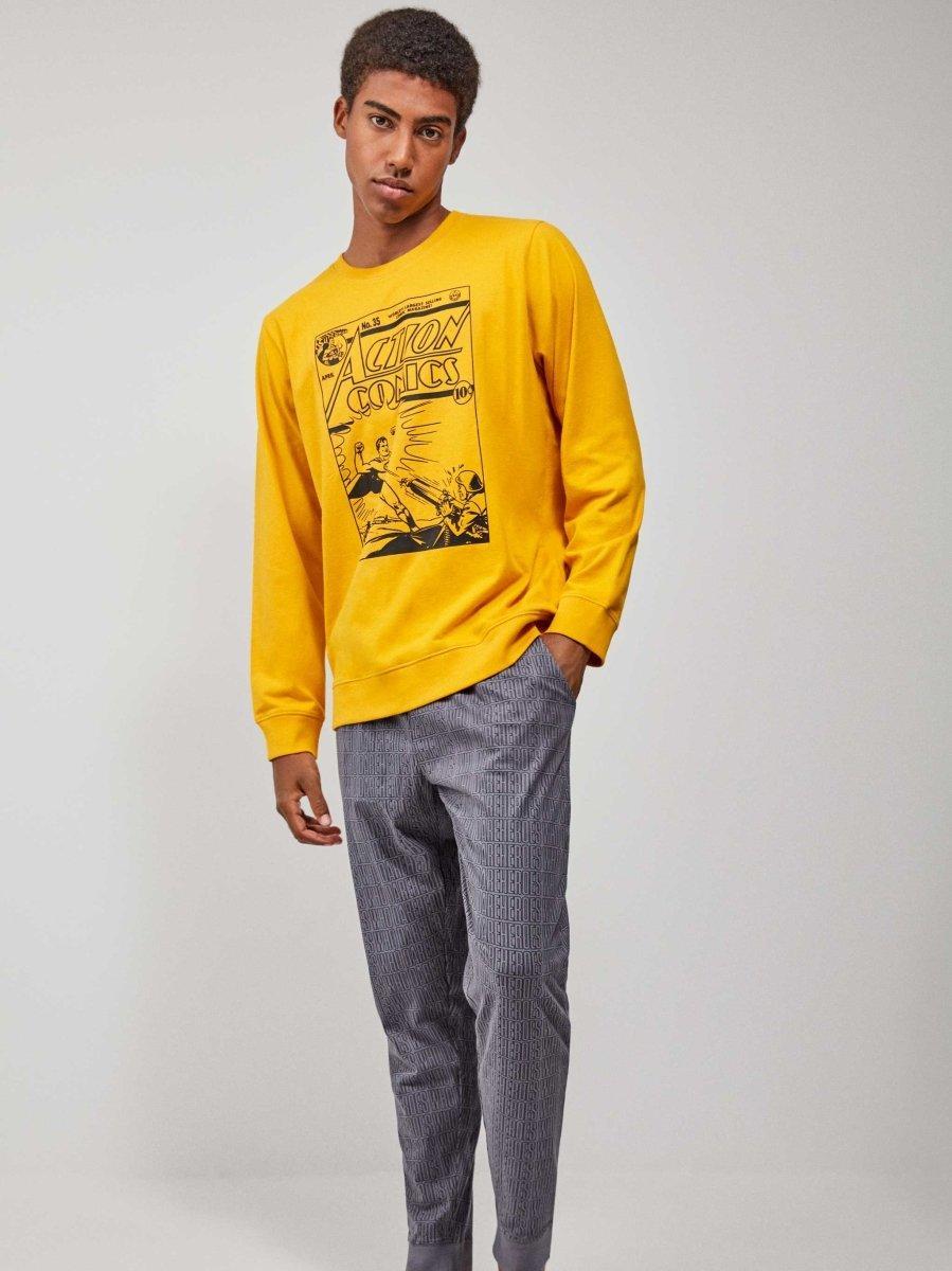 Pigiama uomo Gisela girocollo interlock Superman DC 20219 - Caos Intimo Donna - Uomo - Bambini - Casa - Gisela