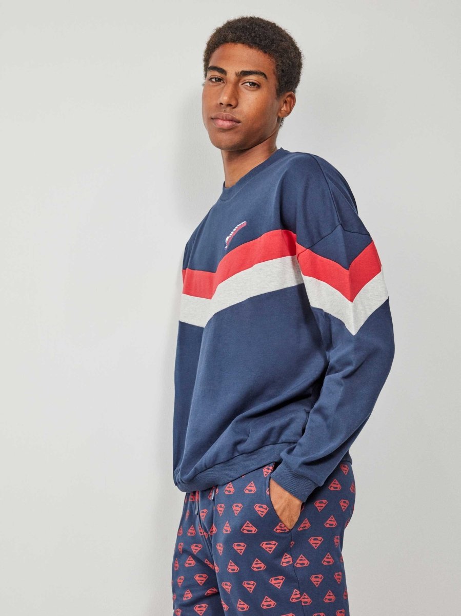 Pigiama uomo Gisela girocollo interlock Superman DC 20242 - Caos Intimo Donna - Uomo - Bambini - Casa - Gisela