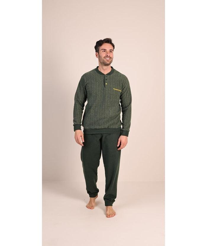 Pigiama uomo invernale collo serafino punto Milano Gary flanellato 6086 - Caos Intimo Donna - Uomo - Bambini - Casa - Gary