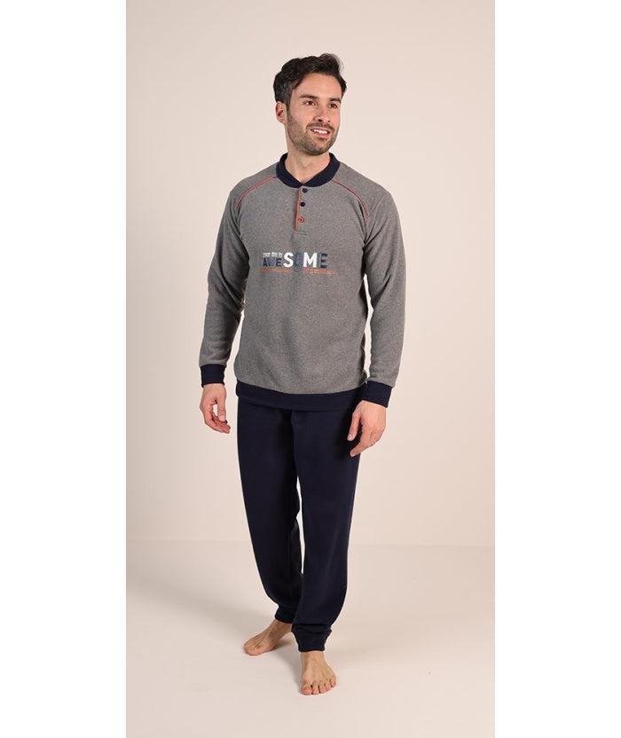 Pigiama uomo invernale collo serafino punto Milano Gary flanellato 6121 - Caos Intimo Donna - Uomo - Bambini - Casa - Gary