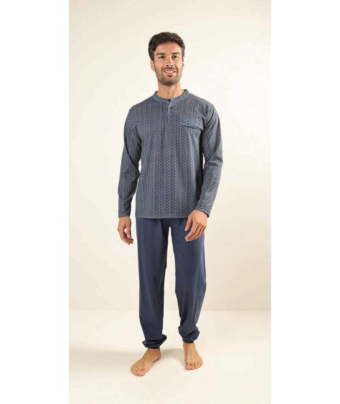 Pigiama uomo serafino Gary calibrato jersey puro cotone Z60001CONF