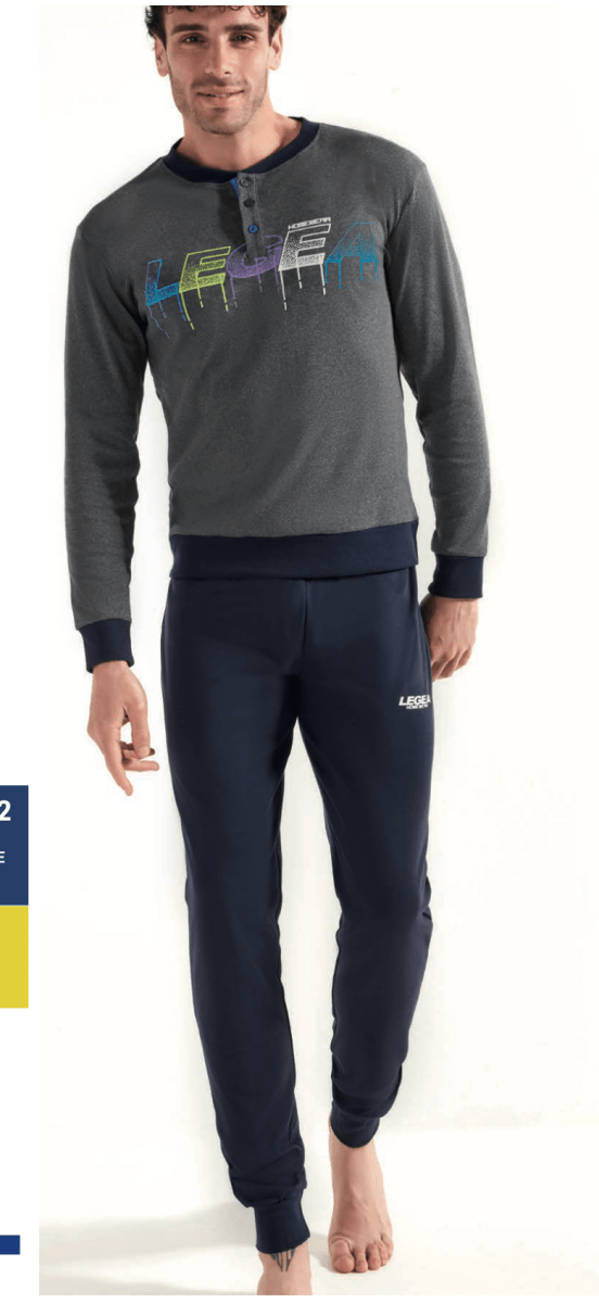 Pigiama uomo Legea caldo cotone interlock LPA043 - Caos Intimo Donna - Uomo - Bambini - Casa - Legea