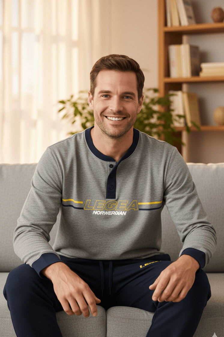 Pigiama uomo Legea caldo cotone interlock PG44260 - Caos Intimo Donna - Uomo - Bambini - Casa - Legea