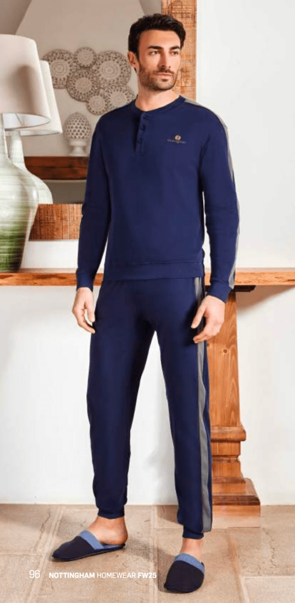 Pigiama uomo Nottingham caldo cotone interlock NPA126 - Caos Intimo Donna - Uomo - Bambini - Casa - Nottingham
