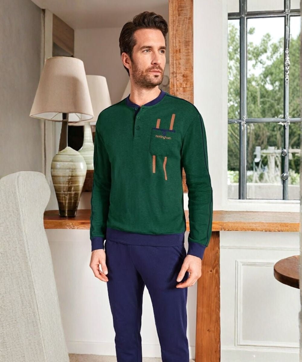 Pigiama uomo Nottingham caldo cotone interlock NPA135 - Caos Intimo Donna - Uomo - Bambini - Casa - Nottingham