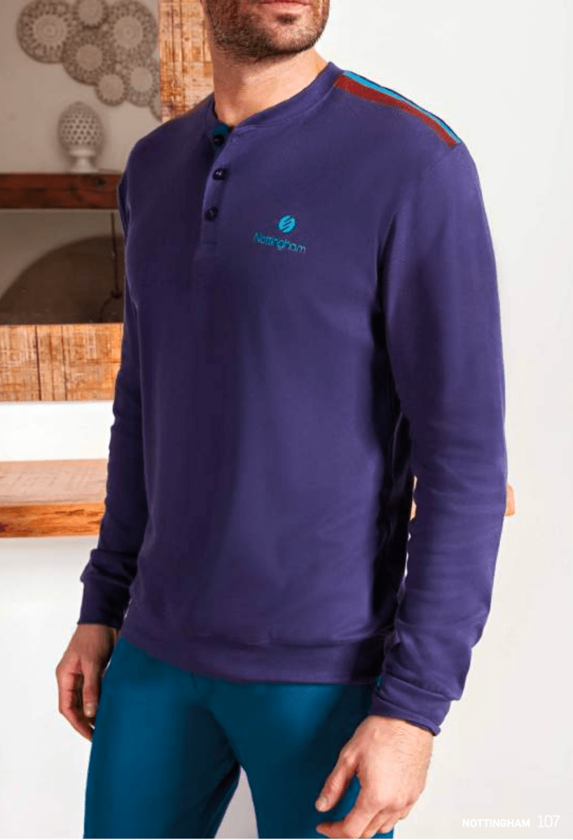 Pigiama uomo Nottingham caldo cotone interlock NPA144 - Caos Intimo Donna - Uomo - Bambini - Casa - Nottingham