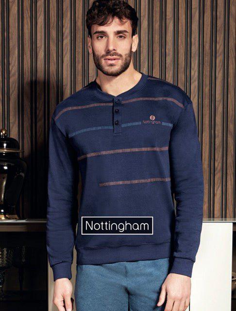 Pigiama uomo Nottingham caldo cotone interlock PG44560 - Caos Intimo Donna - Uomo - Bambini - Casa - Nottingham
