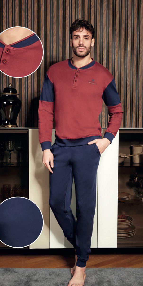 Pigiama uomo Nottingham caldo cotone interlock PG44580 - Caos Intimo Donna - Uomo - Bambini - Casa - Nottingham
