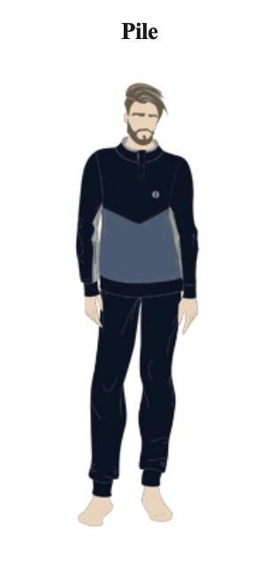 Pigiama uomo Nottingham pile collo alto PG44801 - Caos Intimo Donna - Uomo - Bambini - Casa - Nottingham