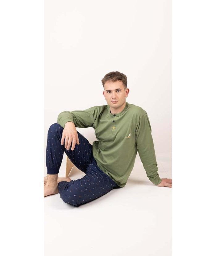 Pigiama uomo serafino Gary calibrato jersey puro cotone 6210CONF - Caos Intimo Donna - Uomo - Bambini - Casa - Gary