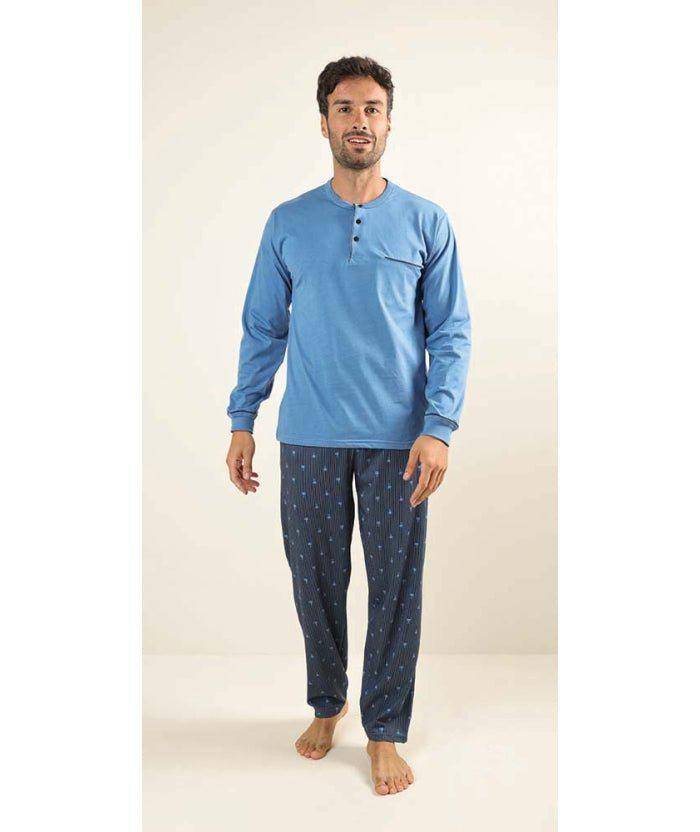 Pigiama uomo serafino Gary calibrato jersey puro cotone Z60010CONF - Caos Intimo Donna - Uomo - Bambini - Casa - Gary