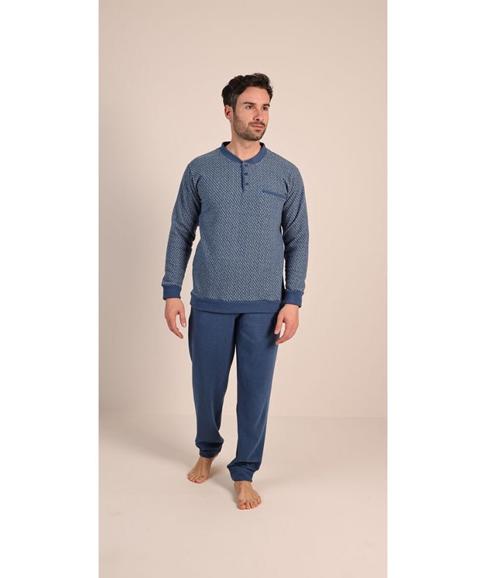 Pigiama uomo serafino Gary calibrato punto milano flanellato 6100CONF - Caos Intimo Donna - Uomo - Bambini - Casa - Gary