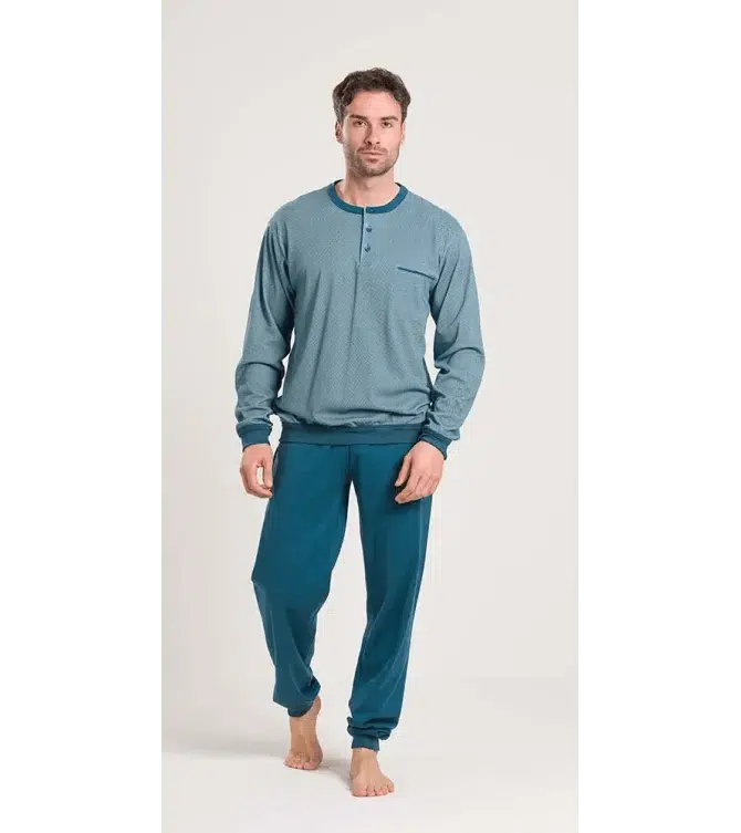 Pigiama uomo serafino invernale interlock Gary V60030 - Caos Intimo Donna - Uomo - Bambini - Casa - Gary