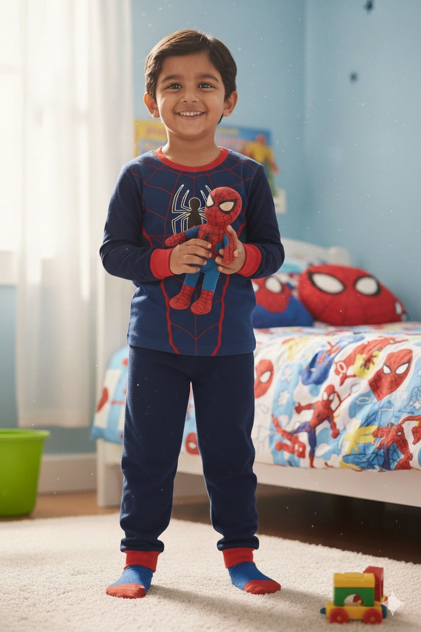 Pigiama caldo cotone Marvel Spiderman interlock bambino baby MV40M7601