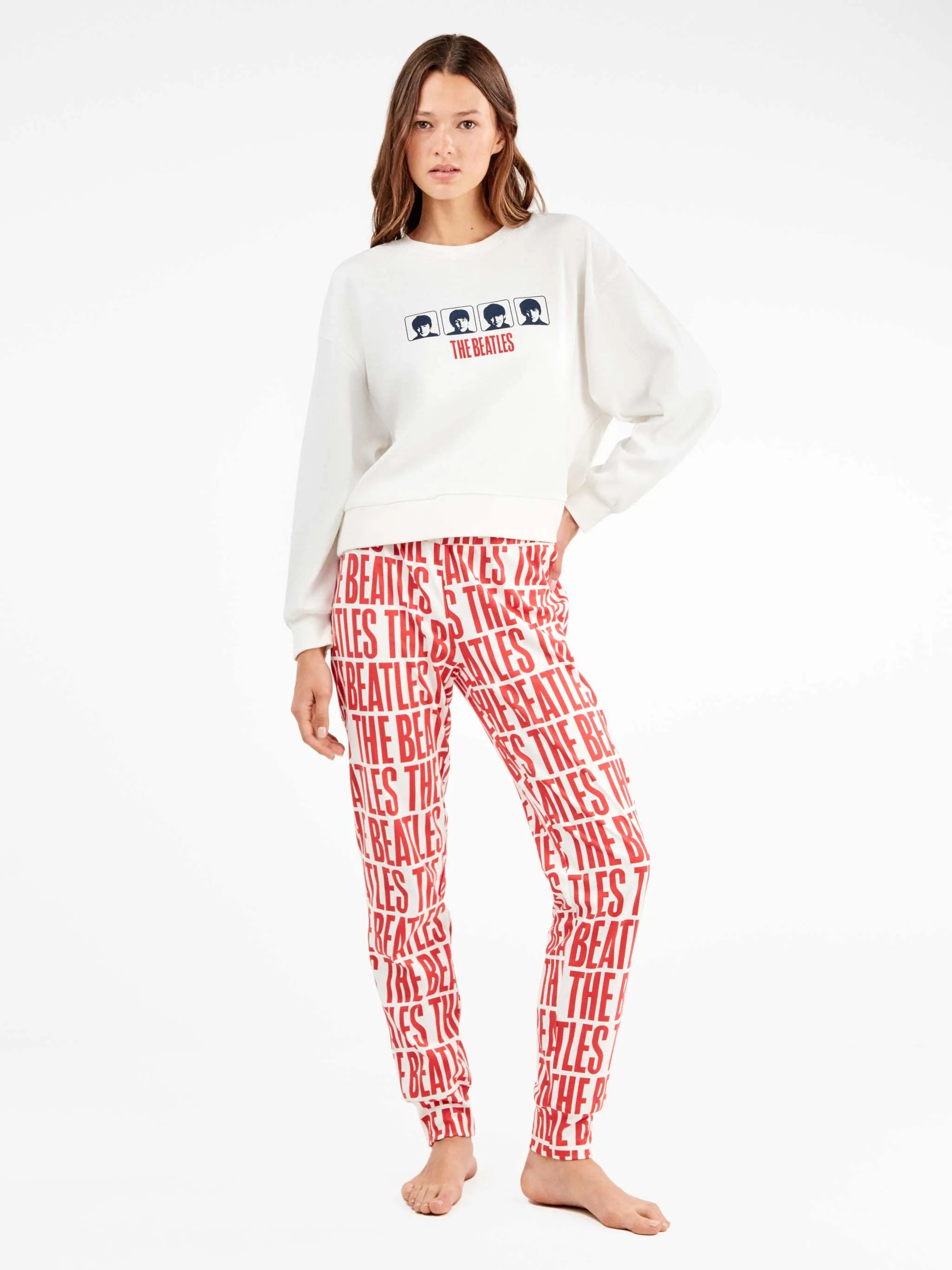 Pigiama donna Gisela caldo cotone The Beatles 20363